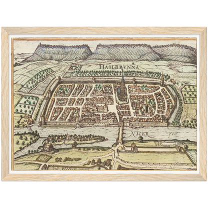 Historical city map  Test product horizontal 3 sizes