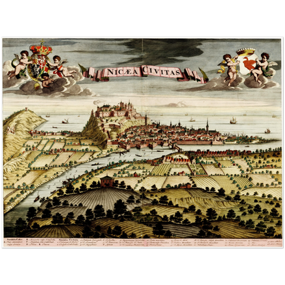Historischer Stadtansicht Nizza um 1700