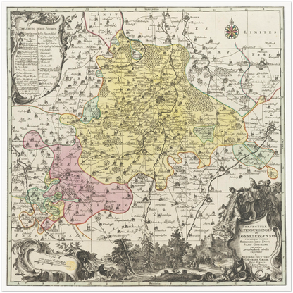 Historical city map  Test product horizontal 3 sizes