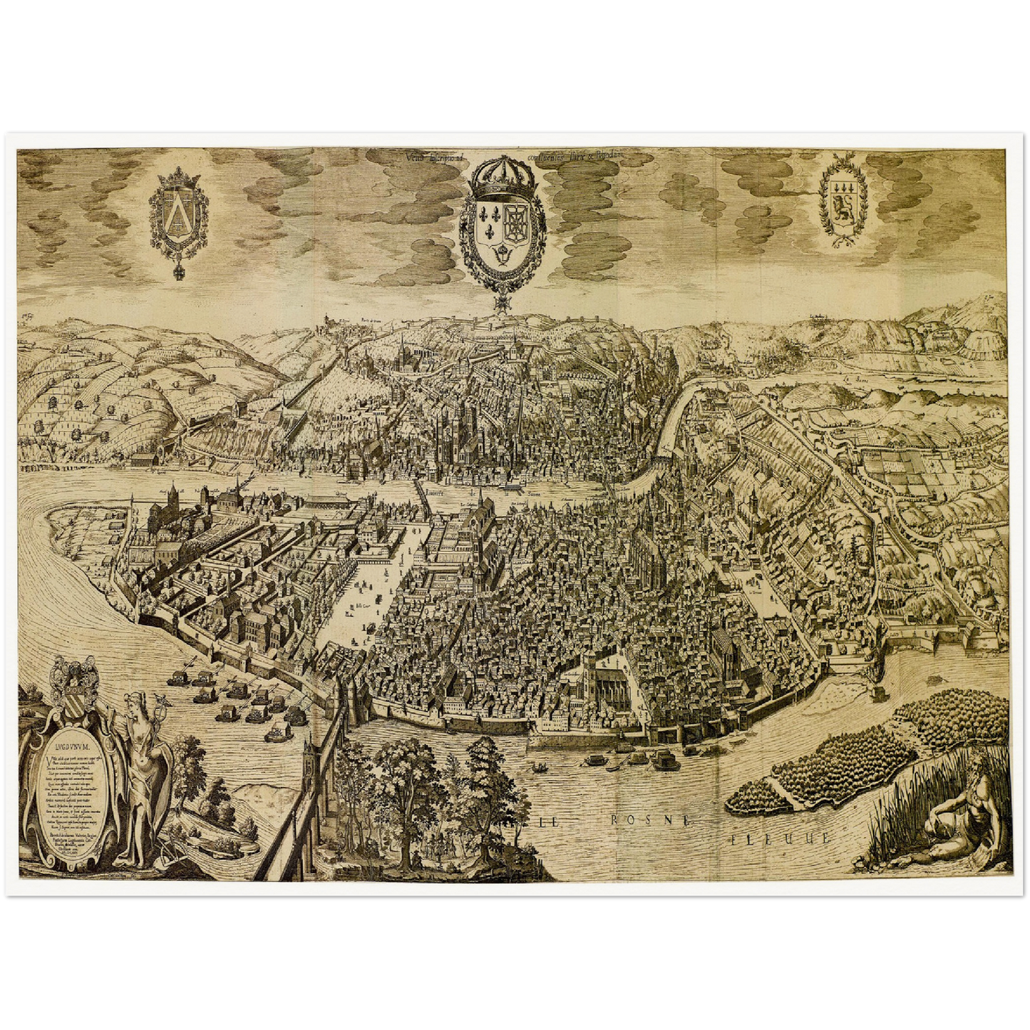 Historical city map  Test product horizontal 3 sizes