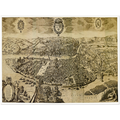 Historical city map  Test product horizontal 3 sizes