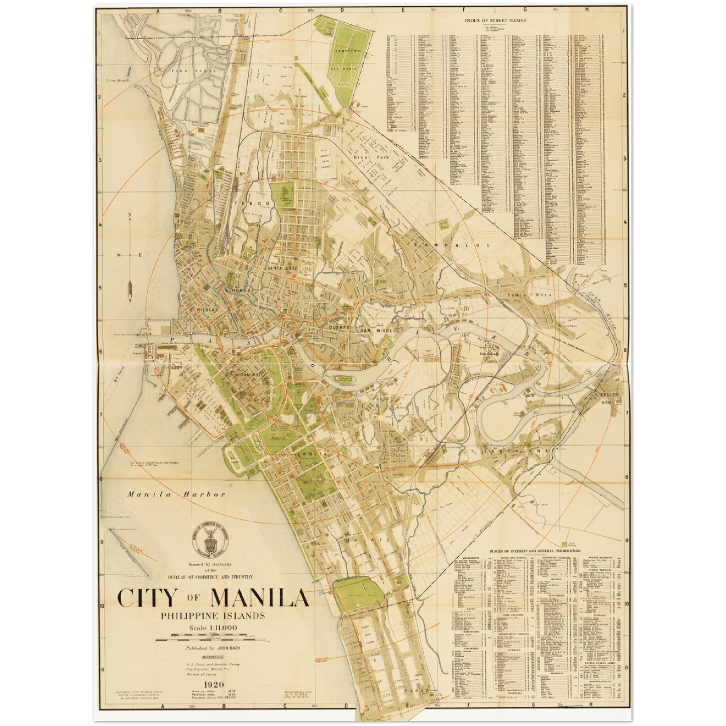 Historical city map  Test product horizontal 3 sizes