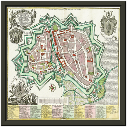 Historical city map  Test product horizontal 3 sizes