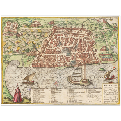 Historical city map  Test product horizontal 3 sizes