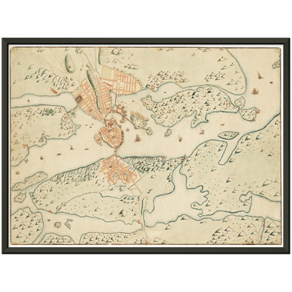 Historical city map  Test product horizontal 3 sizes