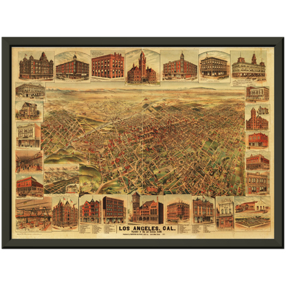Historical city map  Test product horizontal 3 sizes