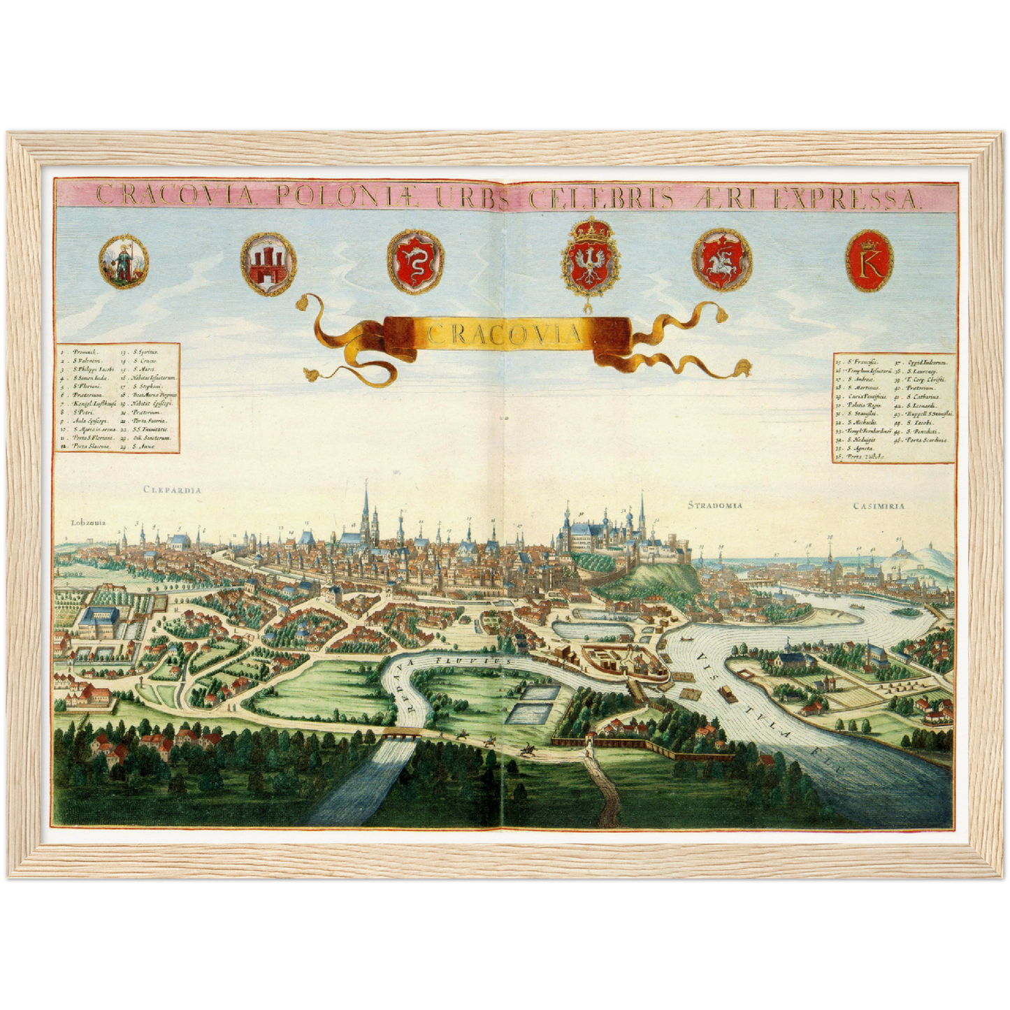Historical city map  Test product horizontal 3 sizes