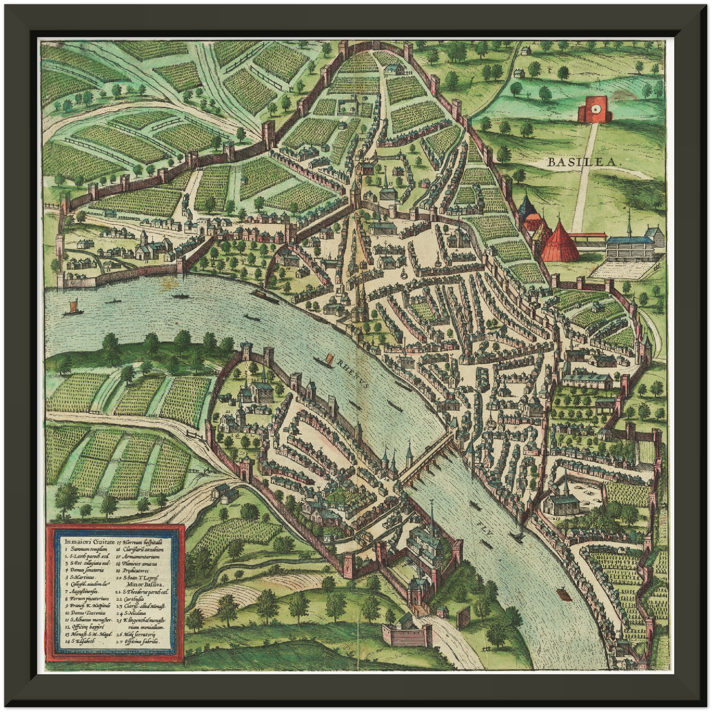 Historical city map  Test product horizontal 3 sizes