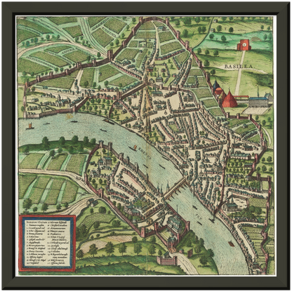 Historical city map  Test product horizontal 3 sizes