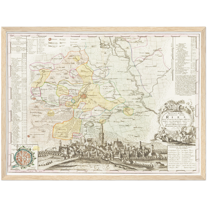 Historical city map  Test product horizontal 3 sizes