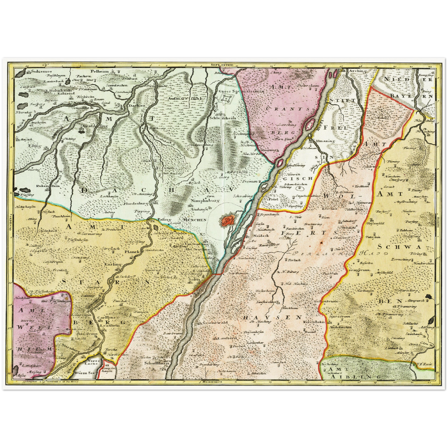 Historical city map  Test product horizontal 3 sizes
