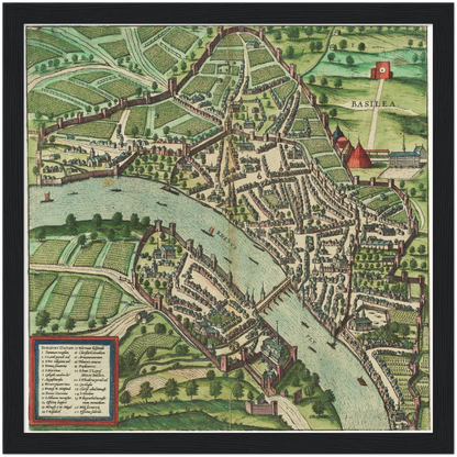 Historical city map  Test product horizontal 3 sizes