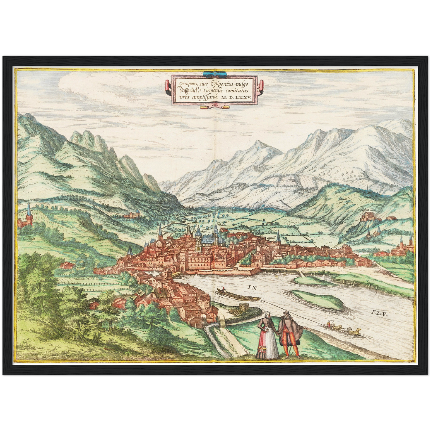 Historical city map  Test product horizontal 3 sizes