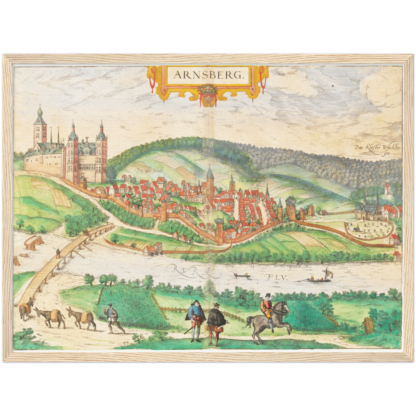 Historische Stadtansicht Arnsberg um 1592