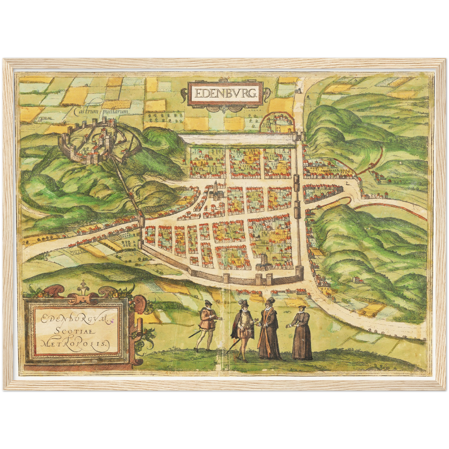 Historischer Stadtansicht Edinburgh um 1580