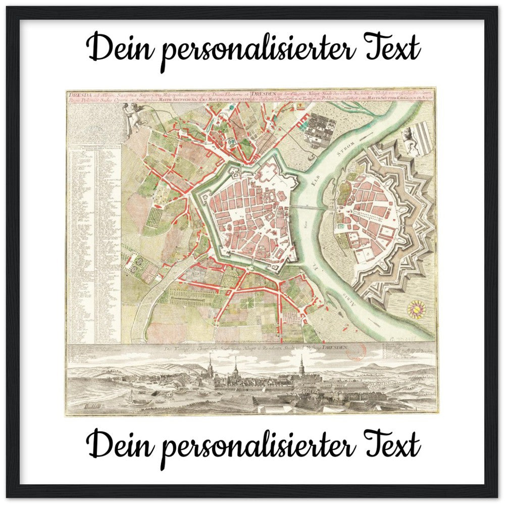 Personalisierte historische deutsche Stadtansichten