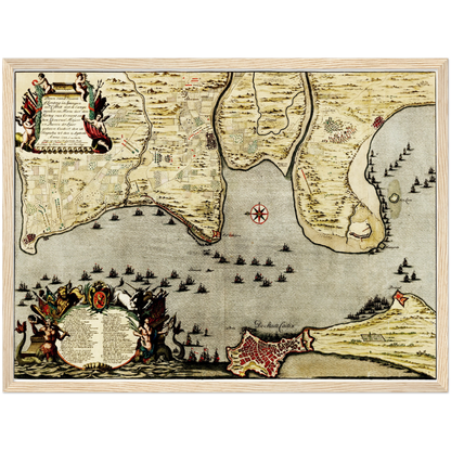 Historischer Stadtplan Cadiz um 1700