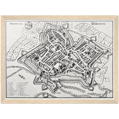 Historical city map  Test product horizontal 3 sizes