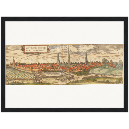 Historical city map  Test product horizontal 3 sizes
