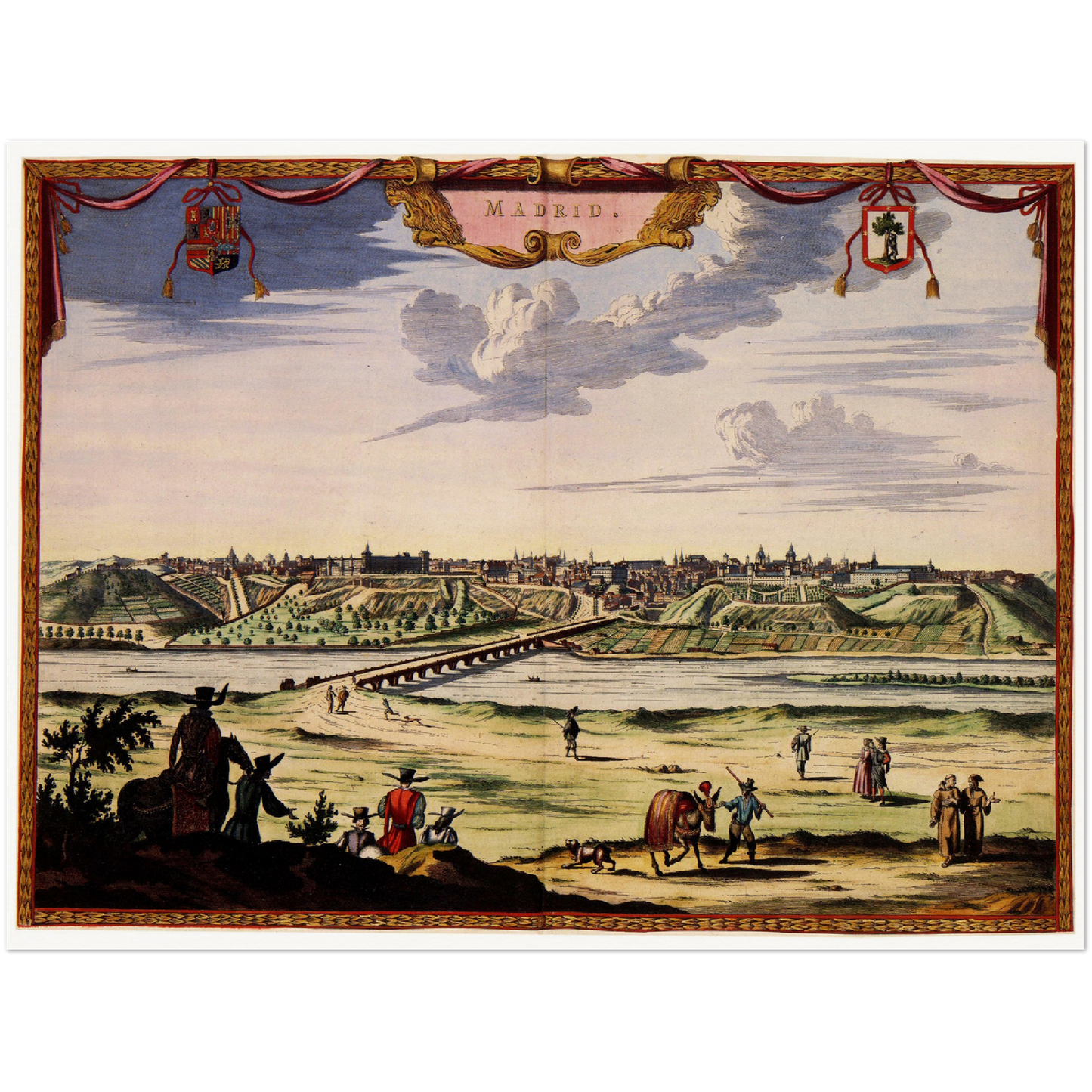 Historische Stadtansicht Madrid um 1690