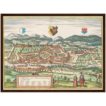 Historical city map  Test product horizontal 3 sizes