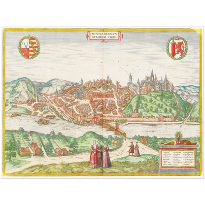 Historical city map  Test product horizontal 3 sizes