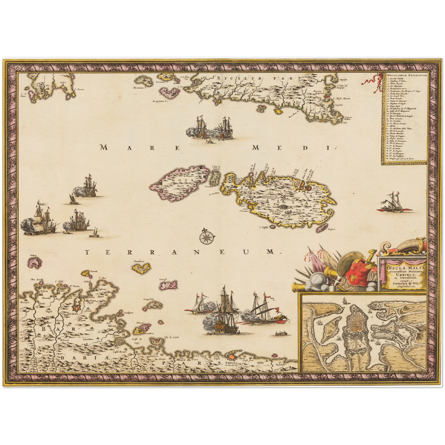 Historical city map  Test product horizontal 3 sizes