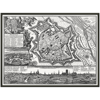 Historical city map  Test product horizontal 3 sizes