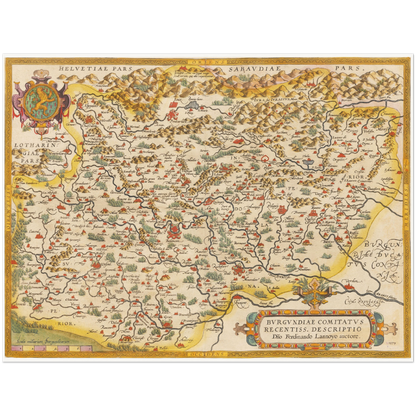 Historical city map  Test product horizontal 3 sizes