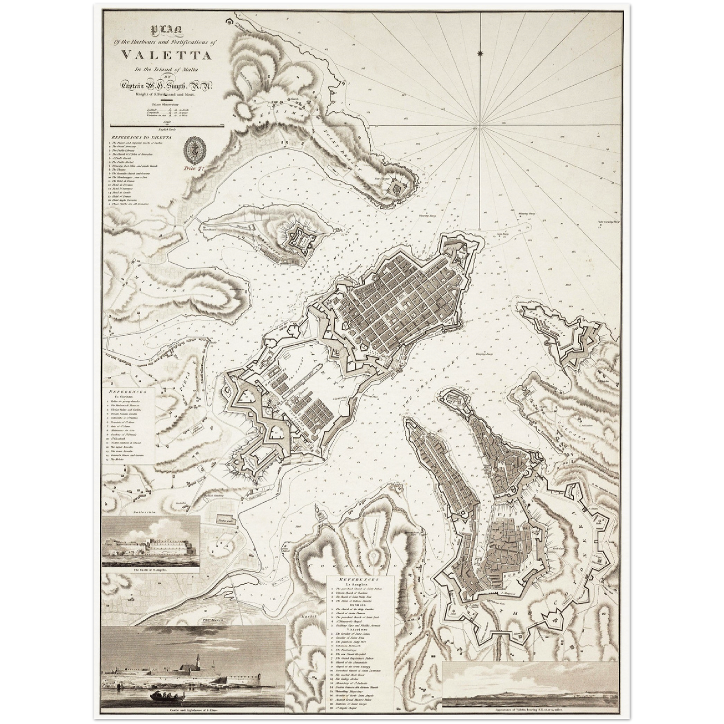 Historical city map  Test product horizontal 3 sizes