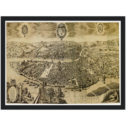 Historical city map  Test product horizontal 3 sizes