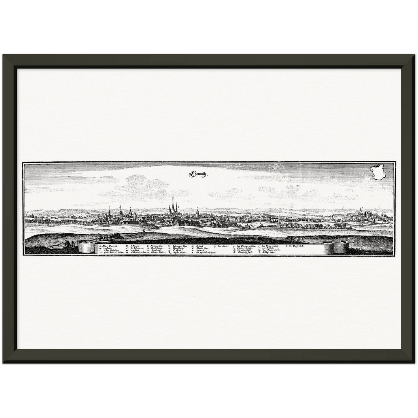 Historical city map  Test product horizontal 3 sizes