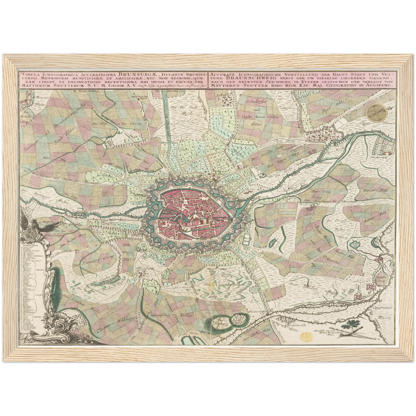 Historical city map  Test product horizontal 3 sizes
