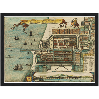 Historical city map  Test product horizontal 3 sizes