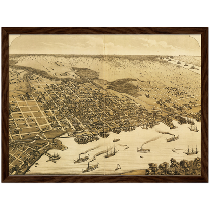 Historical city map  Test product horizontal 3 sizes