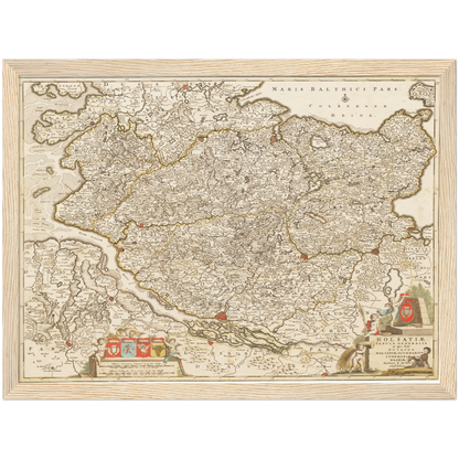 Historical city map  Test product horizontal 3 sizes