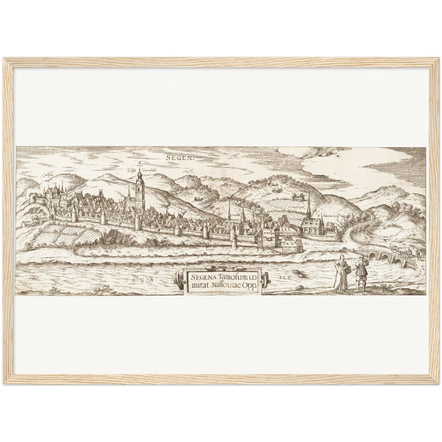Historische Stadtansicht Siegen um 1618