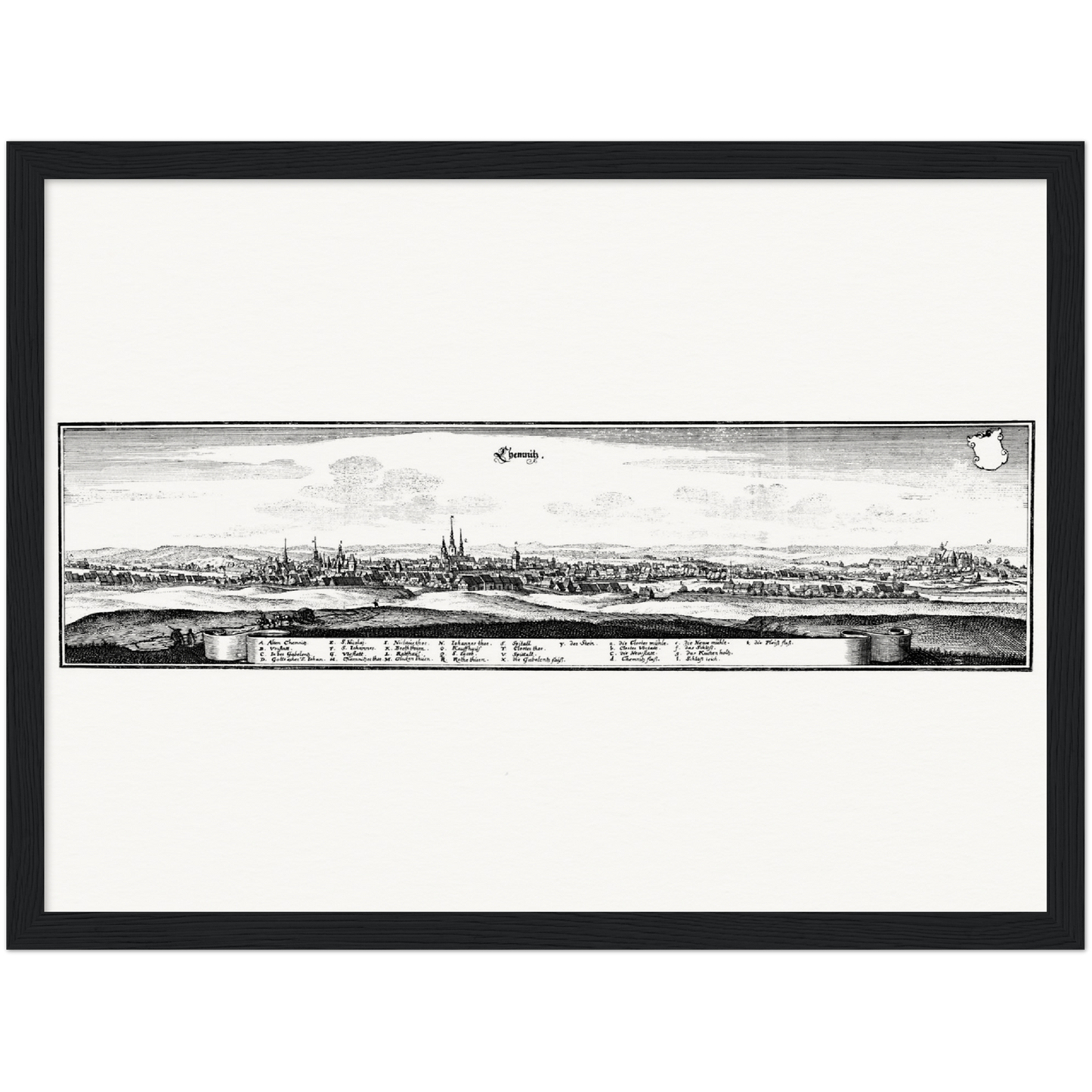 Historical city map  Test product horizontal 3 sizes