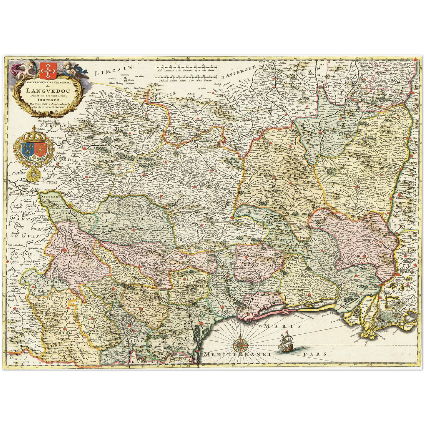 Historical city map  Test product horizontal 3 sizes