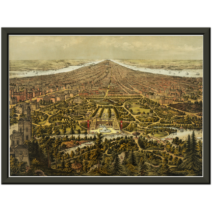 Historical city map  Test product horizontal 3 sizes