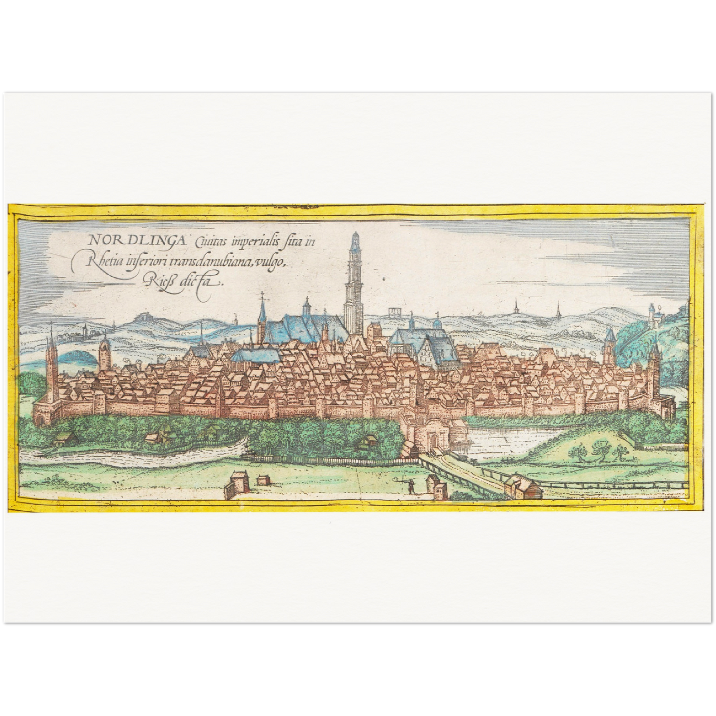 Historische Stadtansicht Nördlingen um 1570