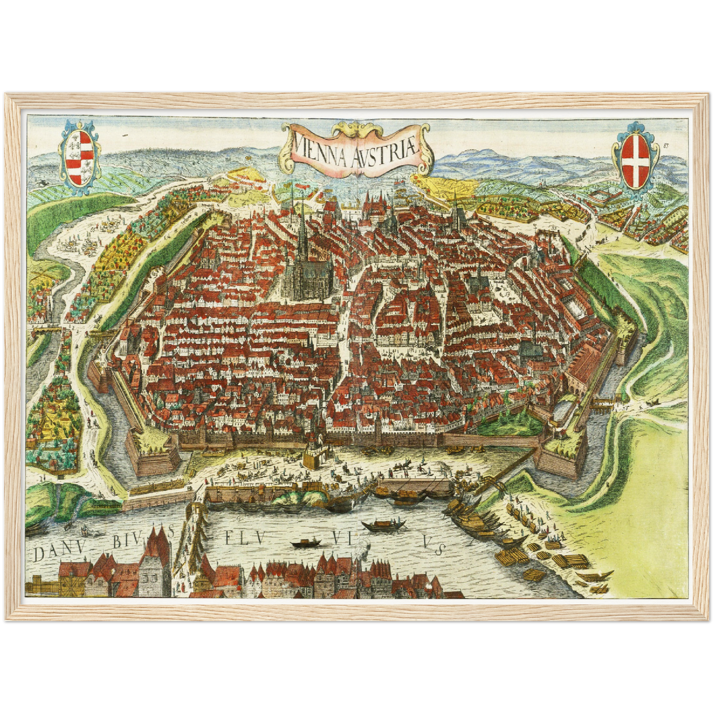 Historical city map  Test product horizontal 3 sizes