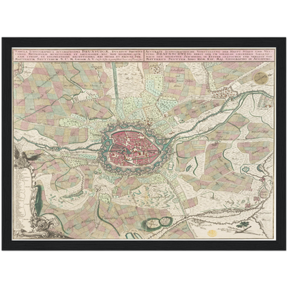 Historical city map  Test product horizontal 3 sizes