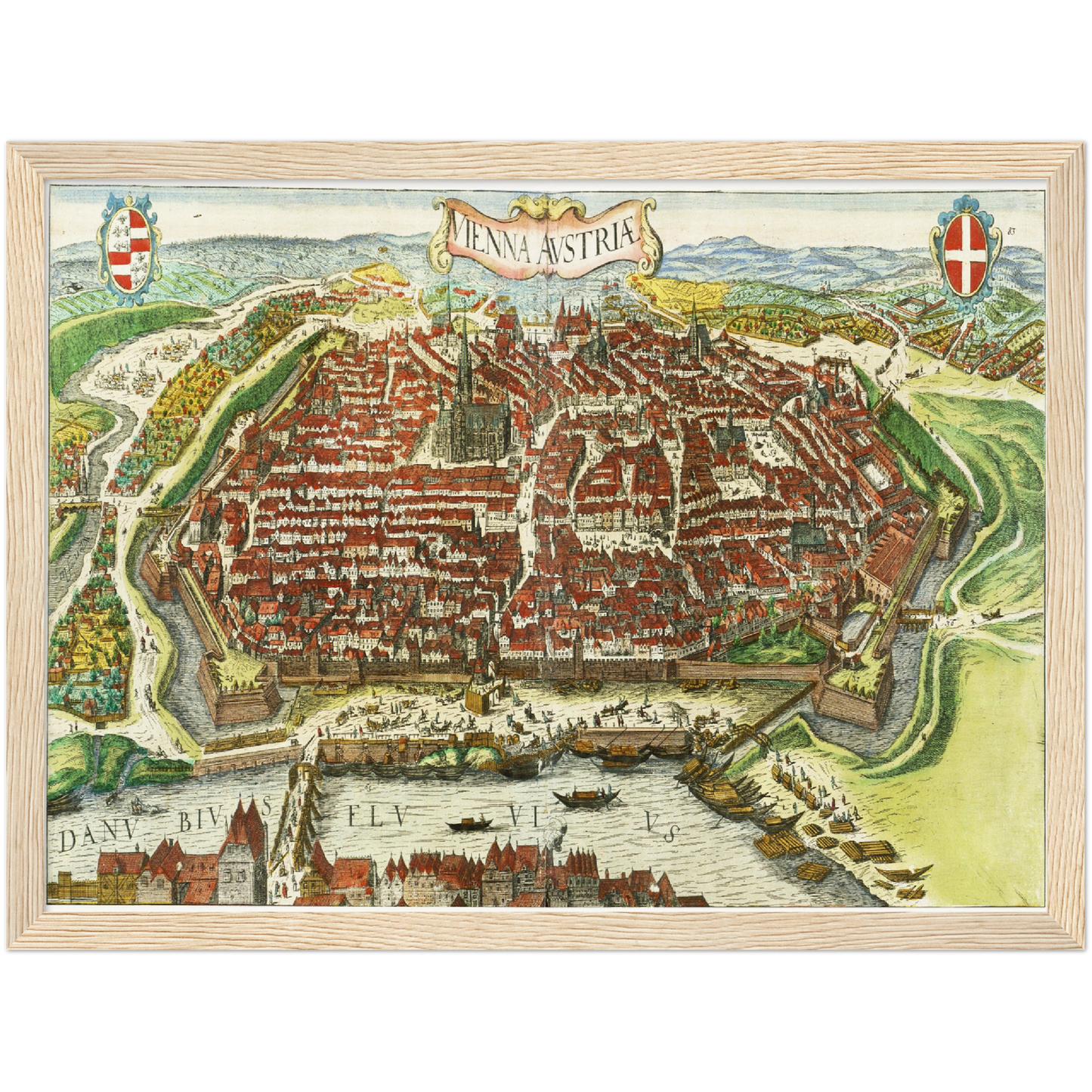 Historical city map  Test product horizontal 3 sizes