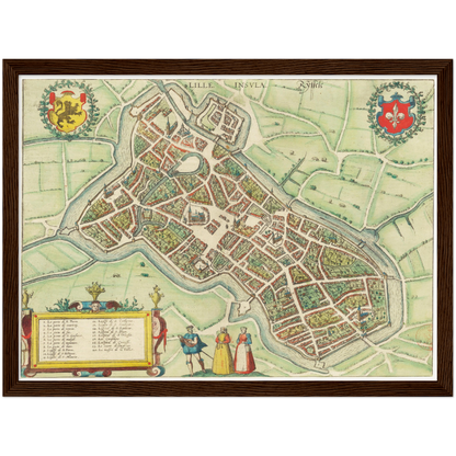 Historical city map  Test product horizontal 3 sizes