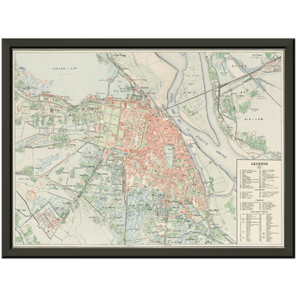 Historical city map  Test product horizontal 3 sizes