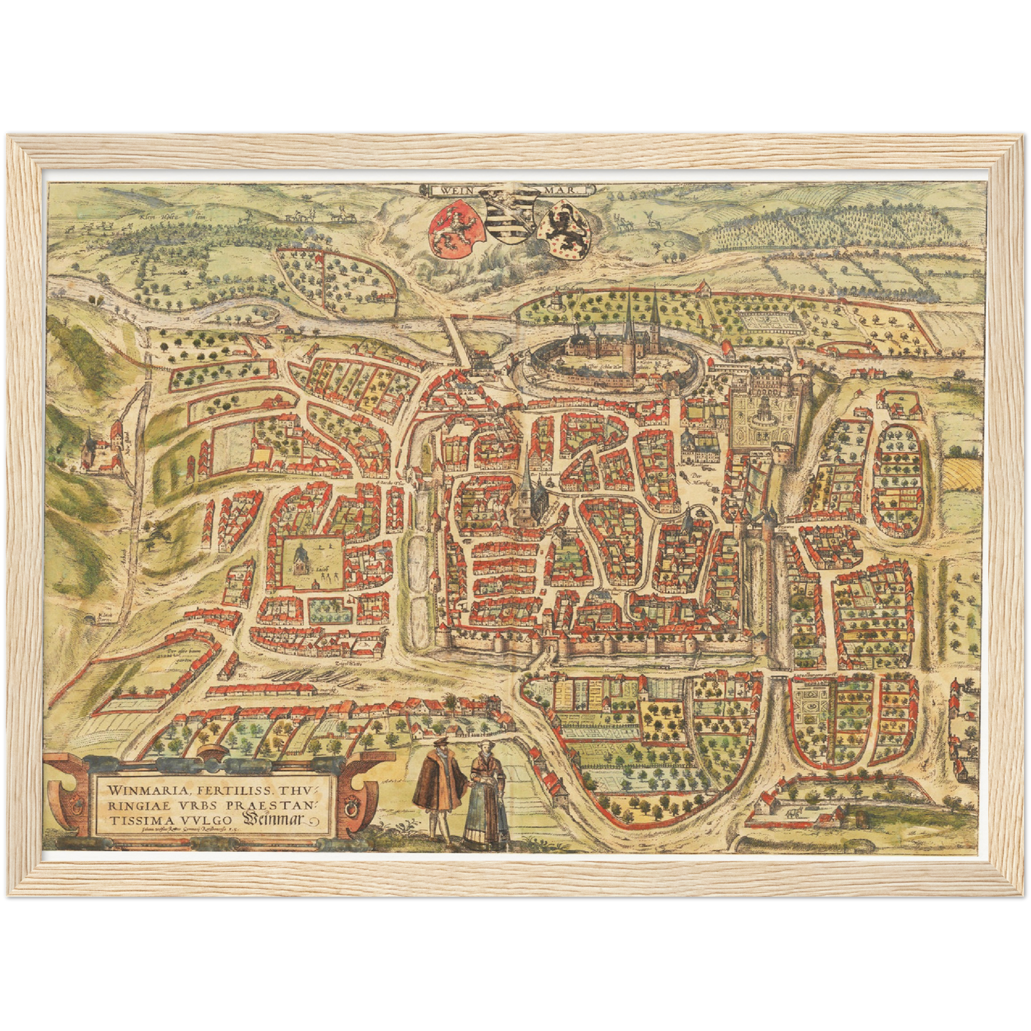Historical city map  Test product horizontal 3 sizes