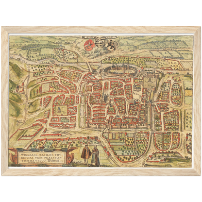 Historical city map  Test product horizontal 3 sizes