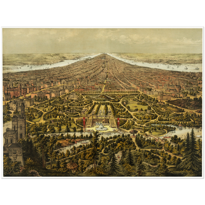 Historical city map  Test product horizontal 3 sizes