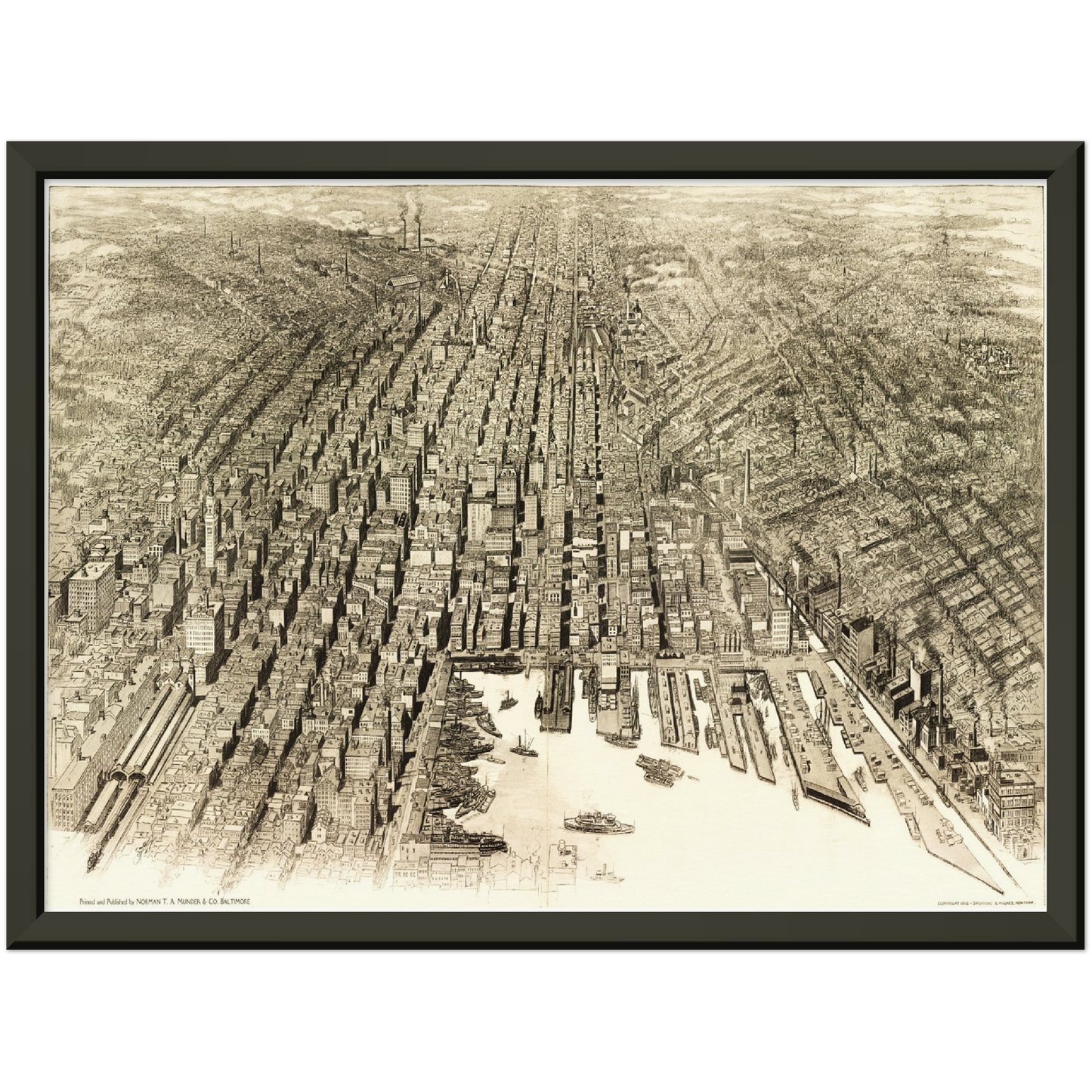 Historical city map  Test product horizontal 3 sizes